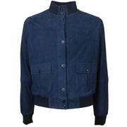 Emilio Romanelli Blue Calfskin Men Bomber Jacket - ACCEXO