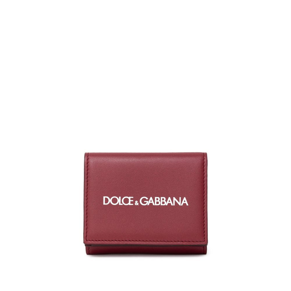 Dolce & Gabbana Red Leather Di Calfskin Wallet - ACCEXO