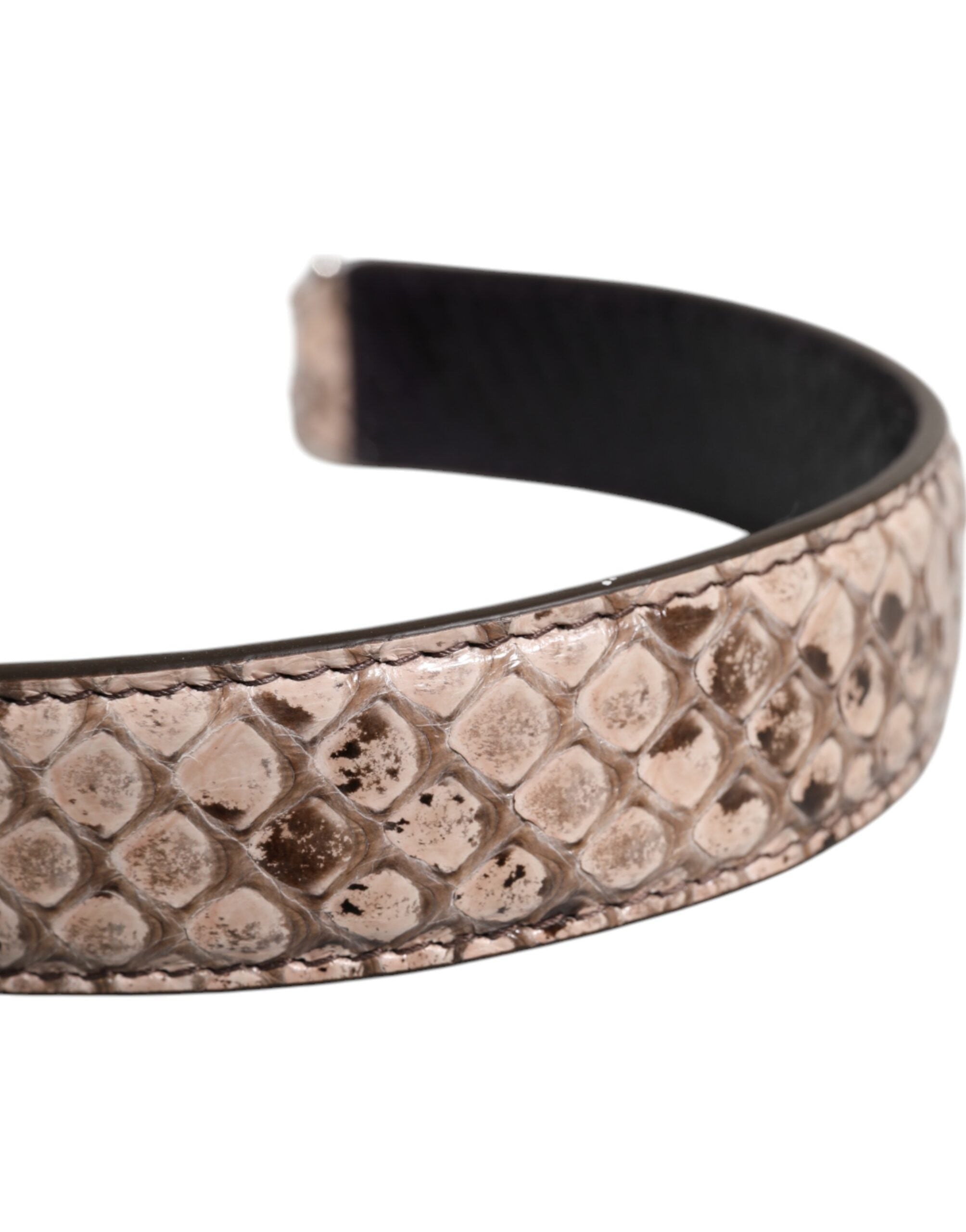 Dolce & Gabbana Black Cream Exotic Leather Bag Shoulder Strap - ACCEXO