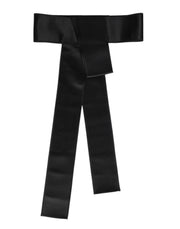 Dolce & Gabbana Black Satin Wide Waist Belt - ACCEXO