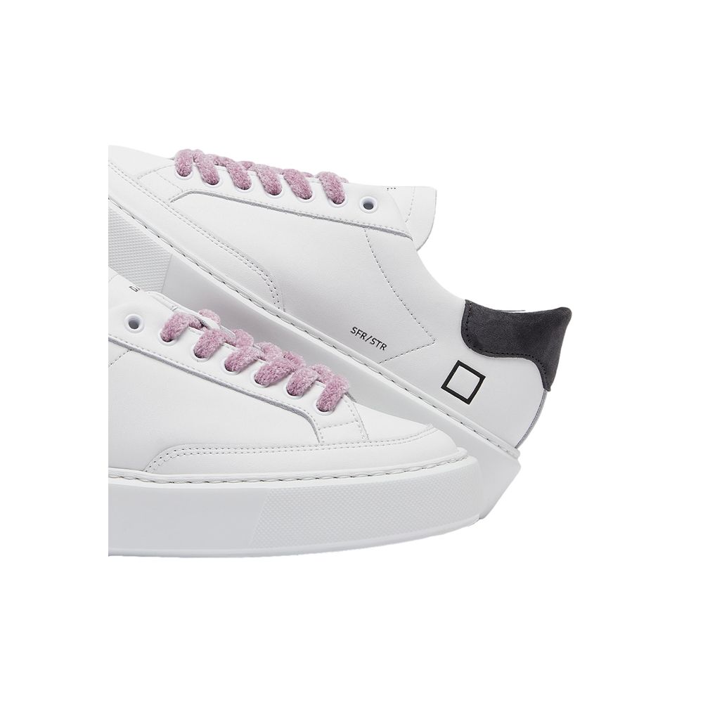 D.A.T.E Beige Leather Sneaker - ACCEXO