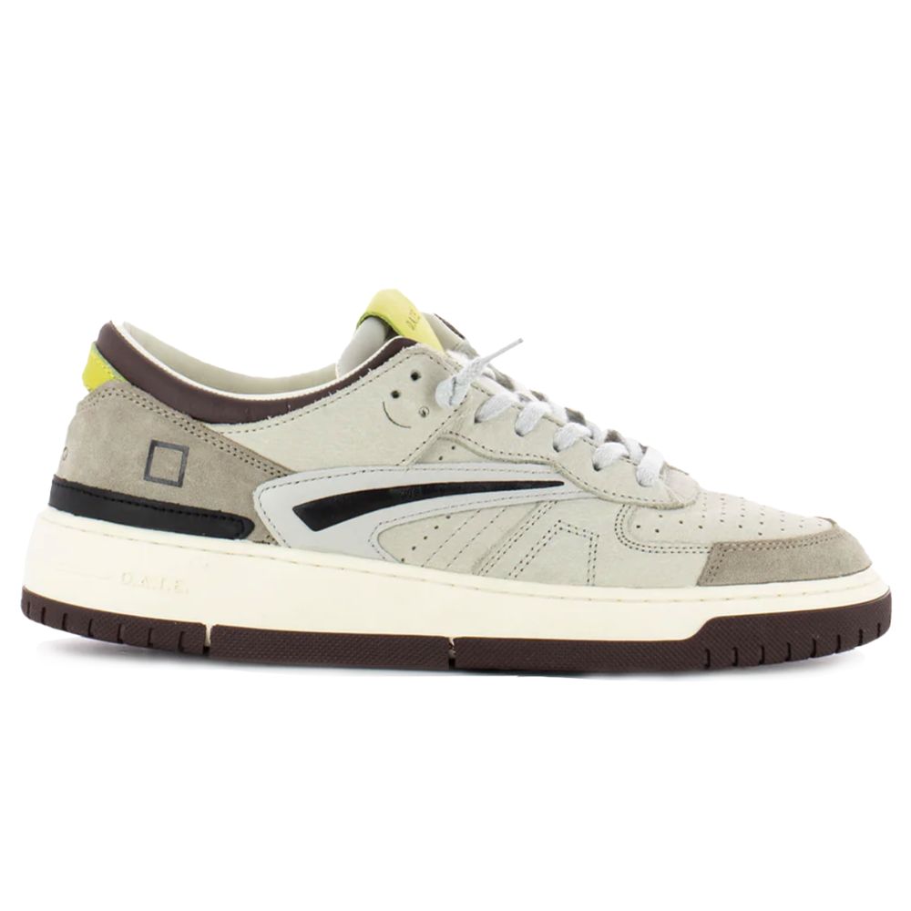 D.A.T.E Beige Leather Sneaker - ACCEXO