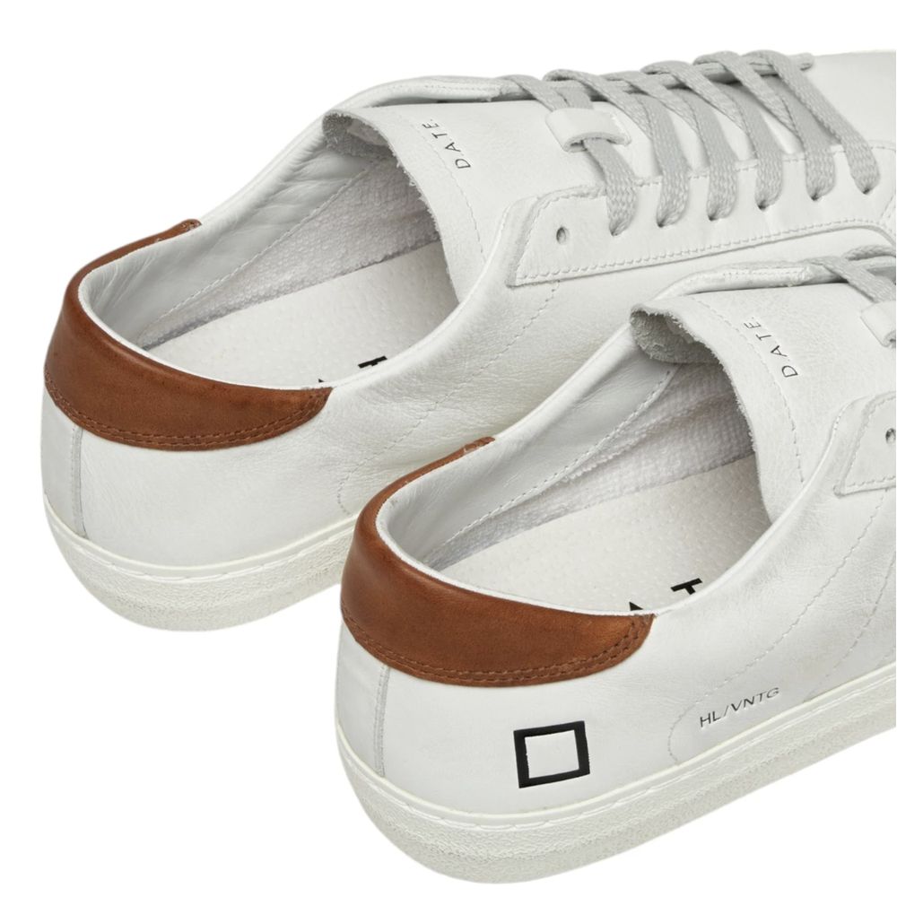 D.A.T.E White Leather Sneaker - ACCEXO