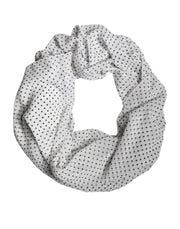 Dolce & Gabbana White Polka Dots Polyester Wrap Shawl Scarf - ACCEXO