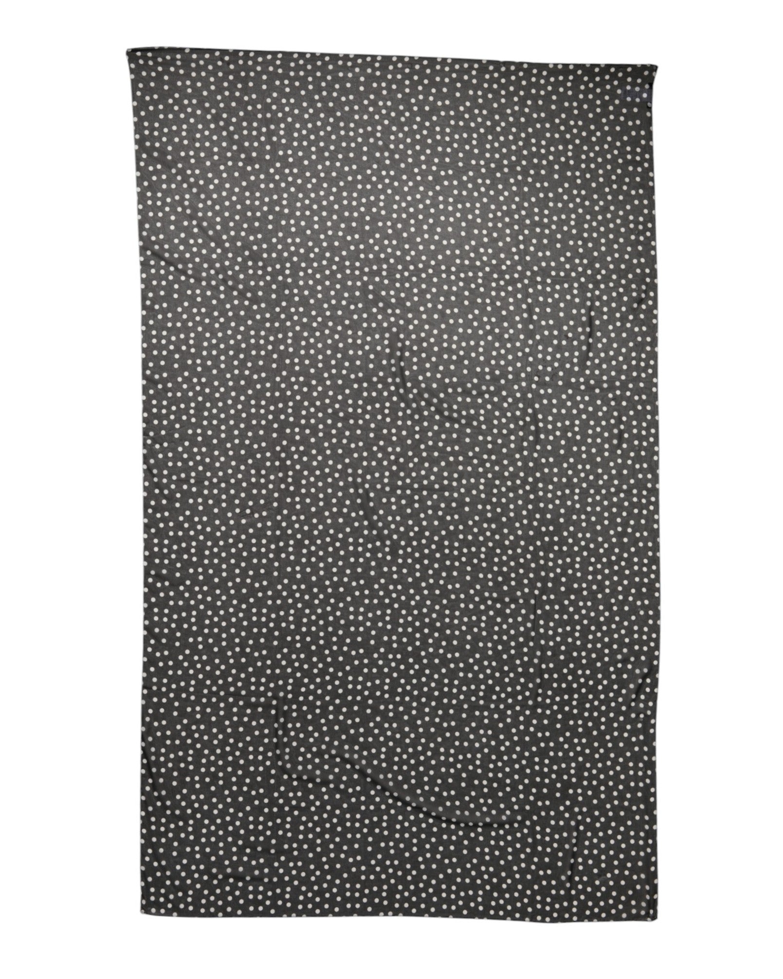 Dolce & Gabbana Black Polka Dots Polyester Wrap Shawl Scarf - ACCEXO