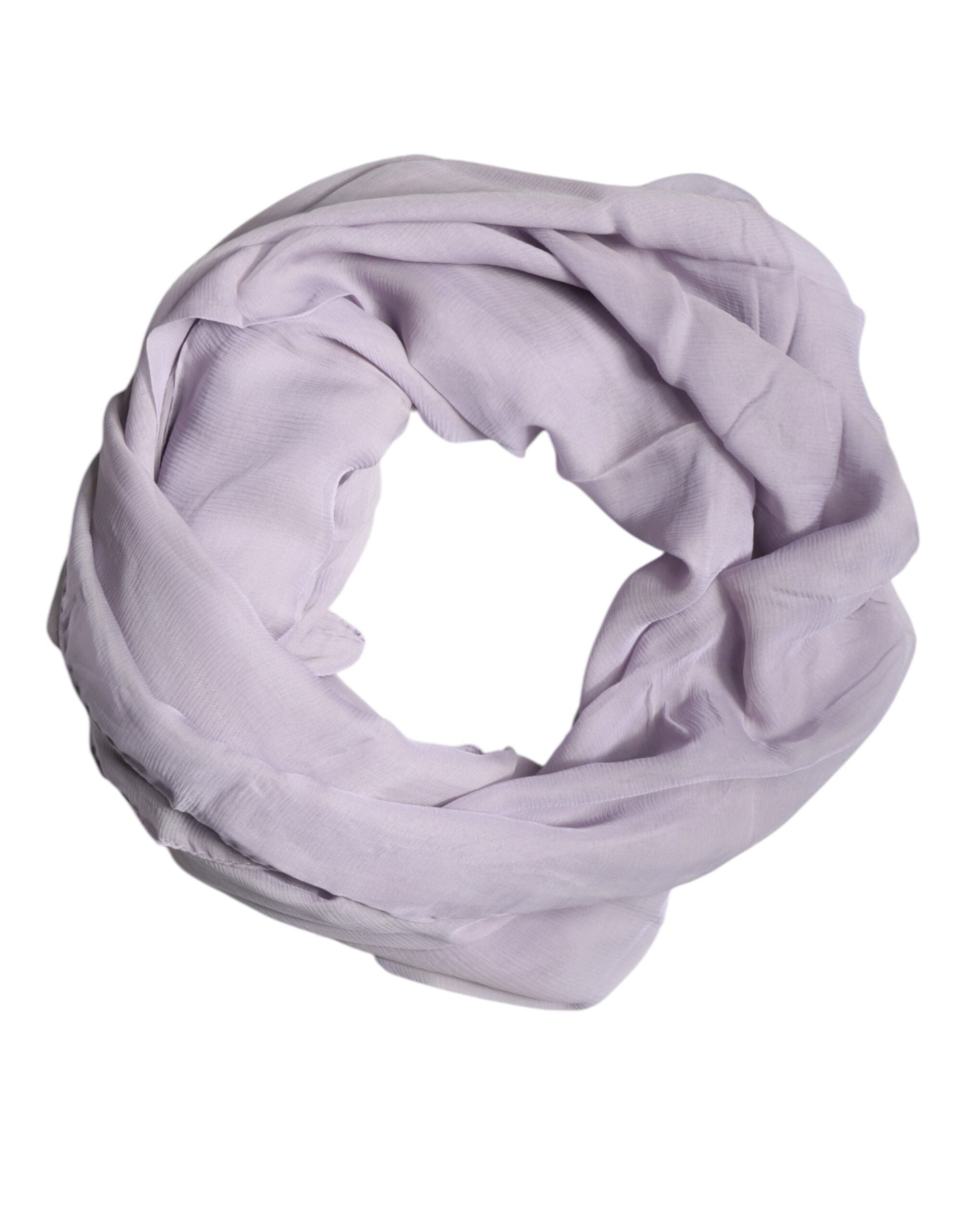 Dolce & Gabbana Purple Silk Rectangle Wrap Shawl Scarf - ACCEXO