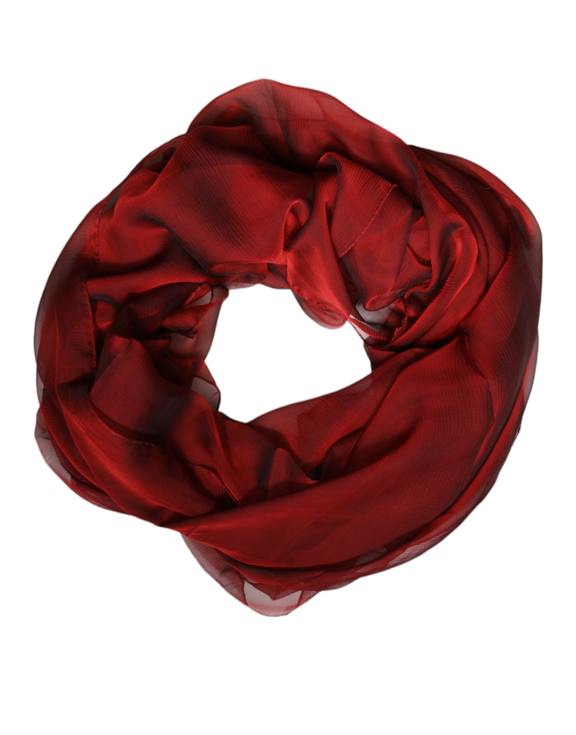Dolce & Gabbana Red Silk Rectangle Women Wrap Shawl Scarf - ACCEXO