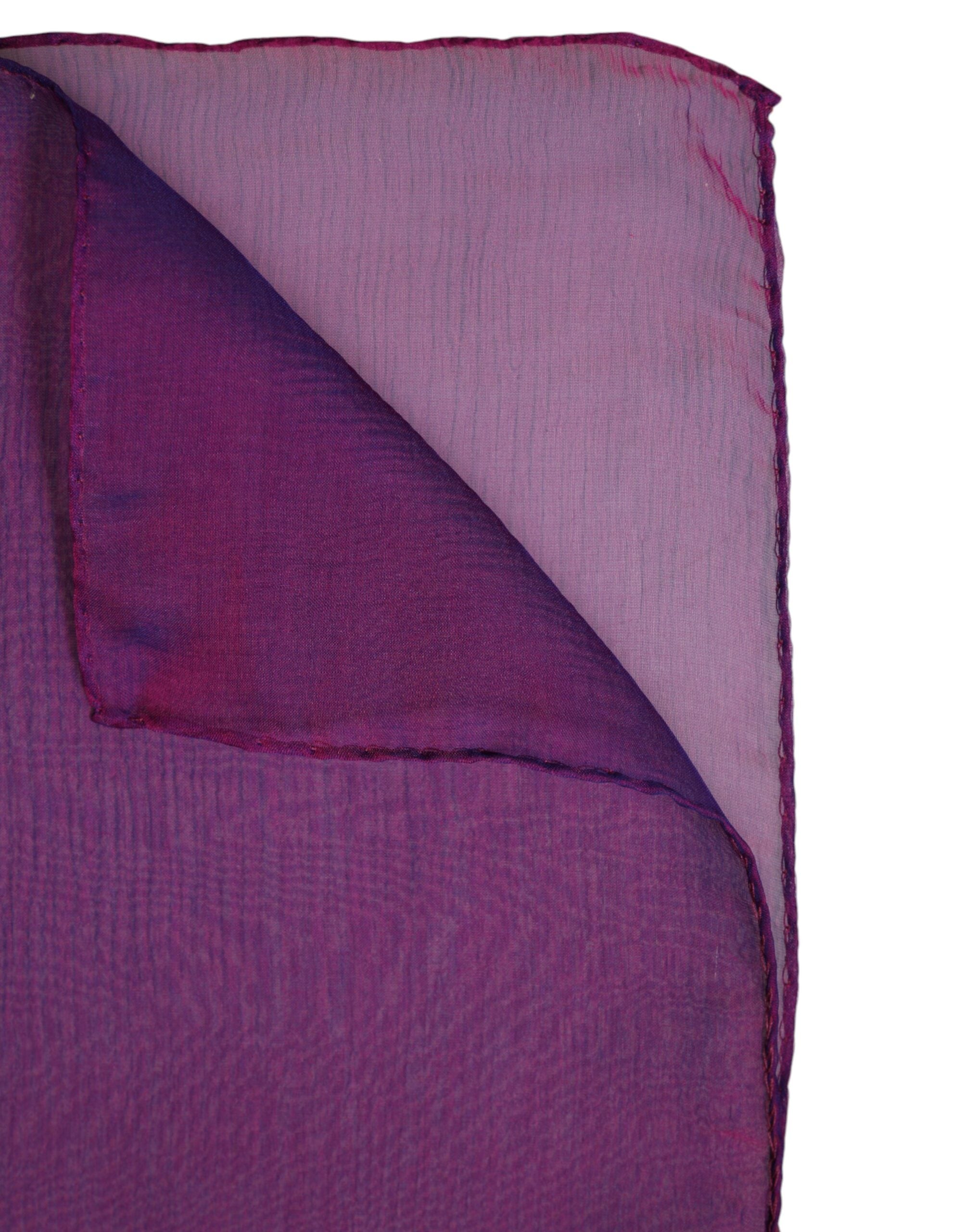 Dolce & Gabbana Purple Silk Rectangle Wrap Shawl Scarf - ACCEXO