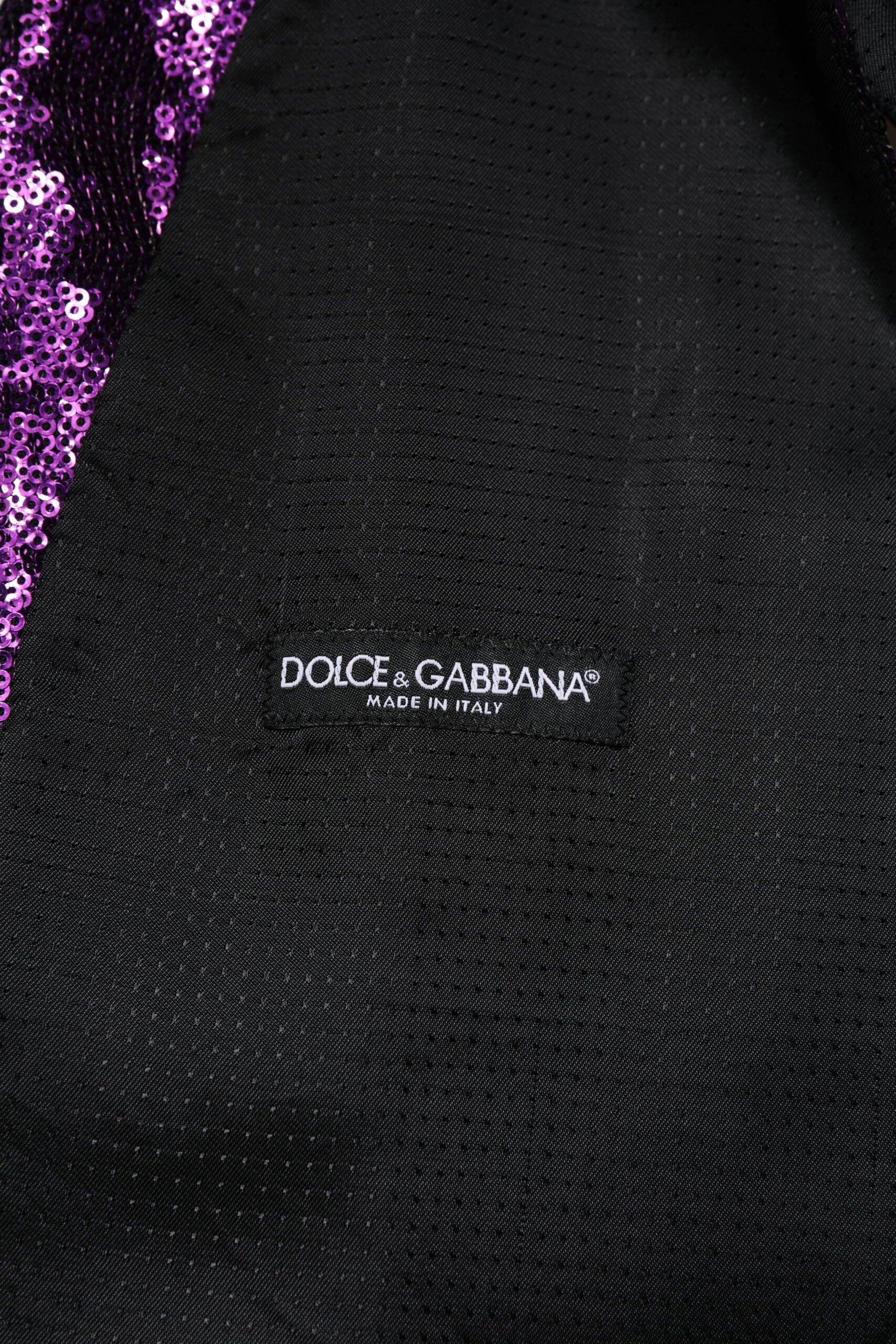 Dolce & Gabbana Purple Sequined Dress Formal Waistcoat Vest - ACCEXO