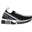 Dolce & Gabbana Black White Slip On Sorrento Sneakers Shoes - ACCEXO