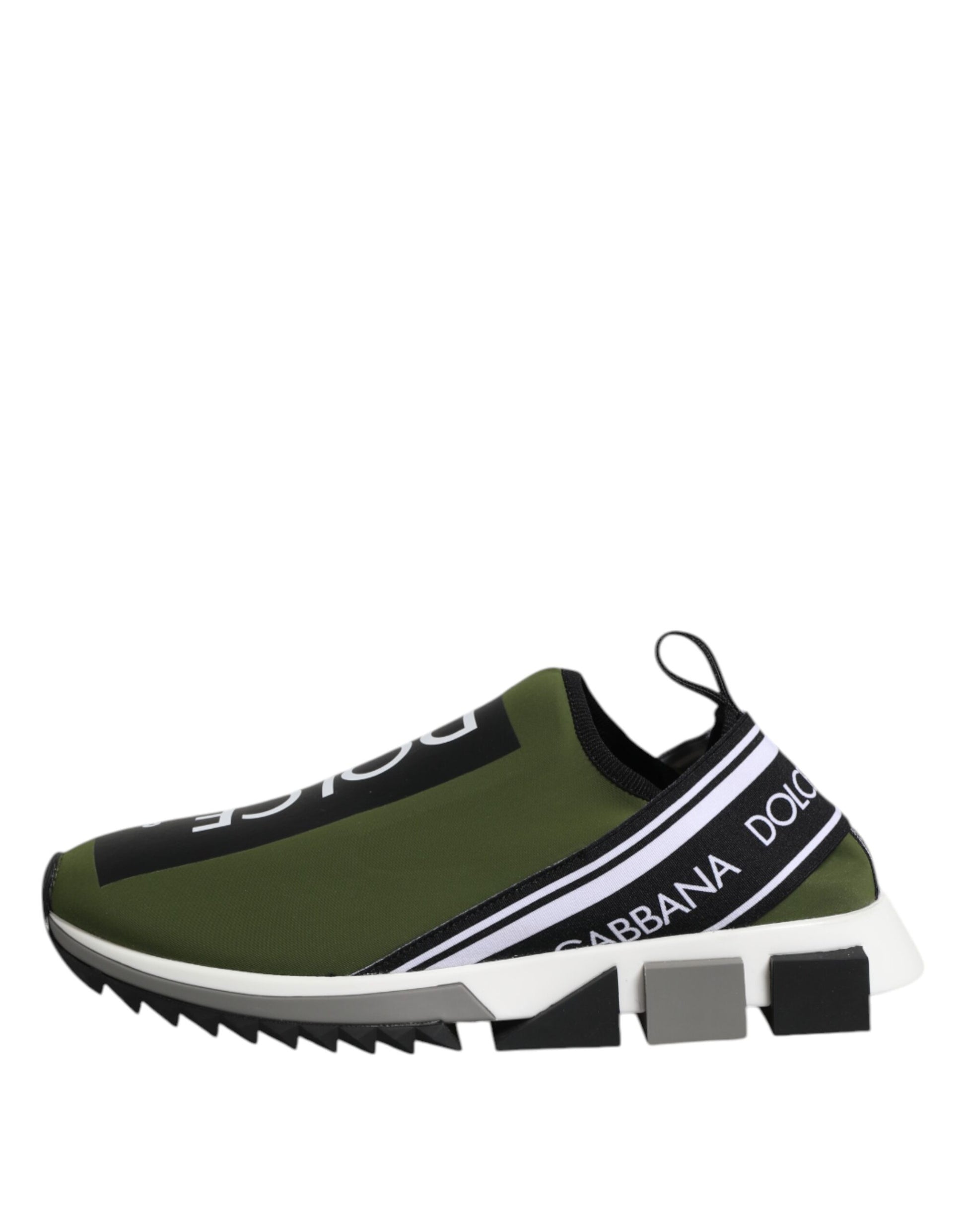Dolce & Gabbana Green Black Slip On Sorrento Sneakers Shoes - ACCEXO