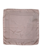 Dolce & Gabbana Beige Dotted Silk Square Men Foulard Scarf - ACCEXO
