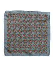 Dolce & Gabbana Gray Chilis Silk Square Men Foulard Scarf - ACCEXO