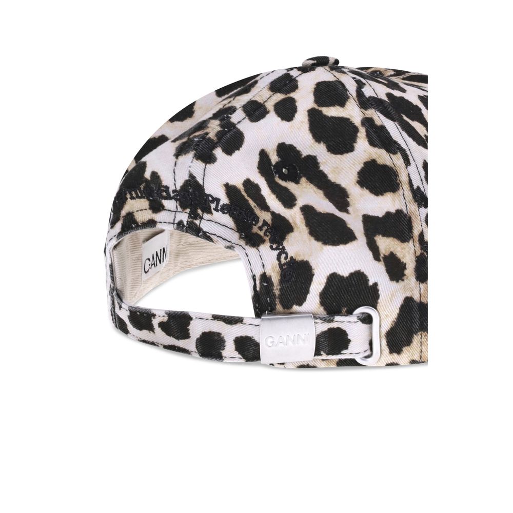 Ganni Leopard Baseball Hat - ACCEXO
