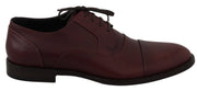 Dolce & Gabbana Elegant Bordeaux Leather Dress Shoes - ACCEXO