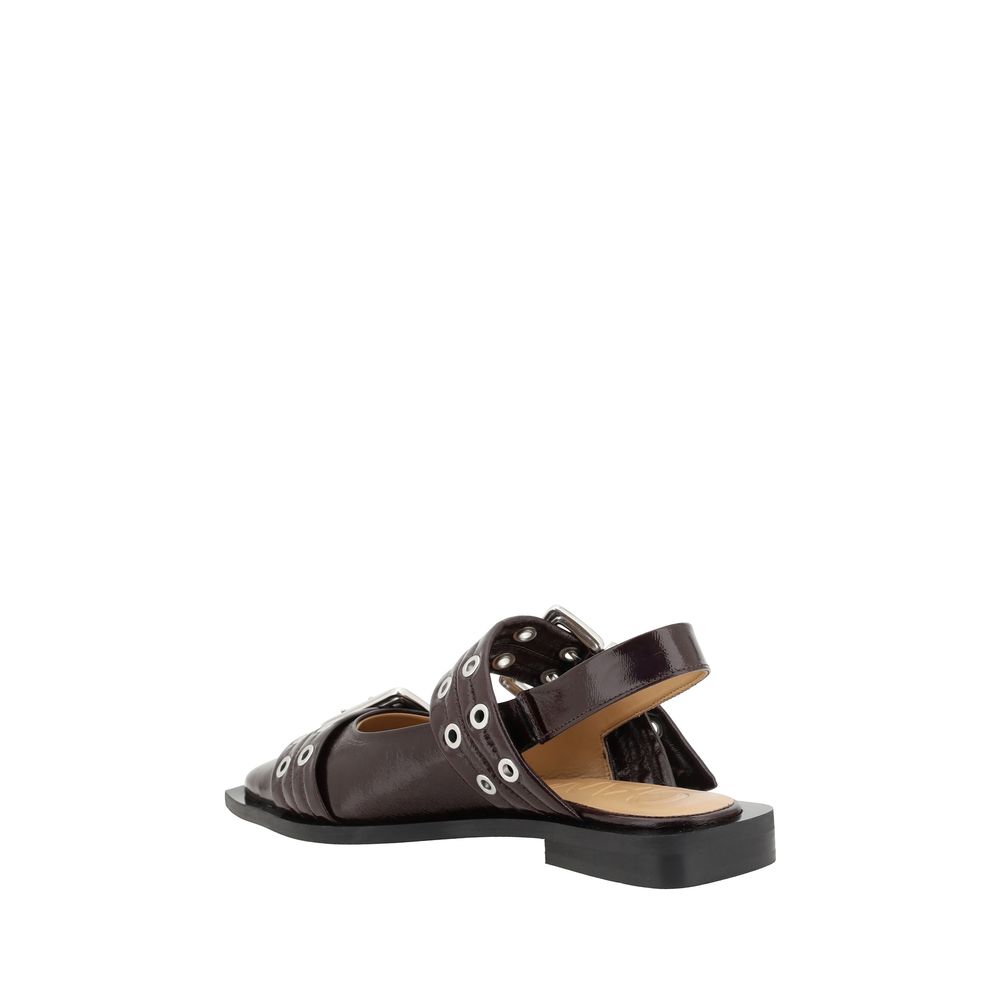 Ganni Buckle Ballerinas - ACCEXO