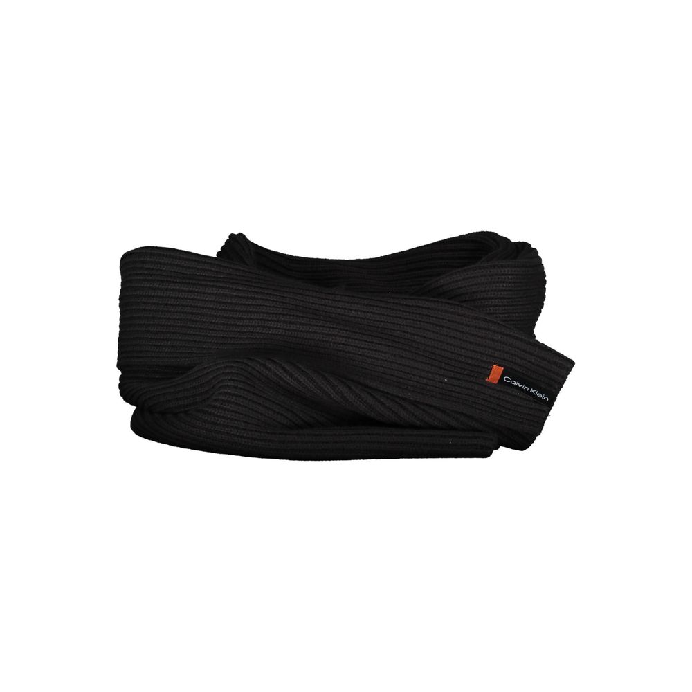 Calvin Klein Black Cotton Scarf - ACCEXO