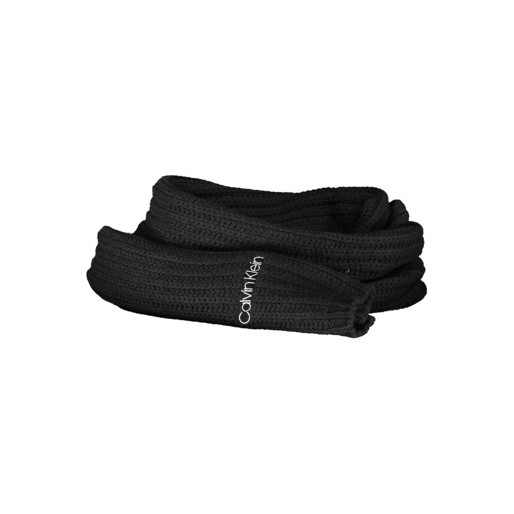 Calvin Klein Black Cotton Scarf - ACCEXO