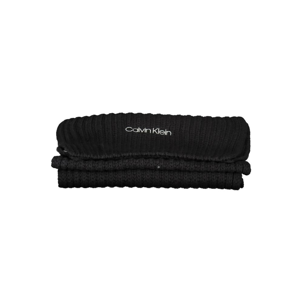 Calvin Klein Black Cotton Scarf - ACCEXO
