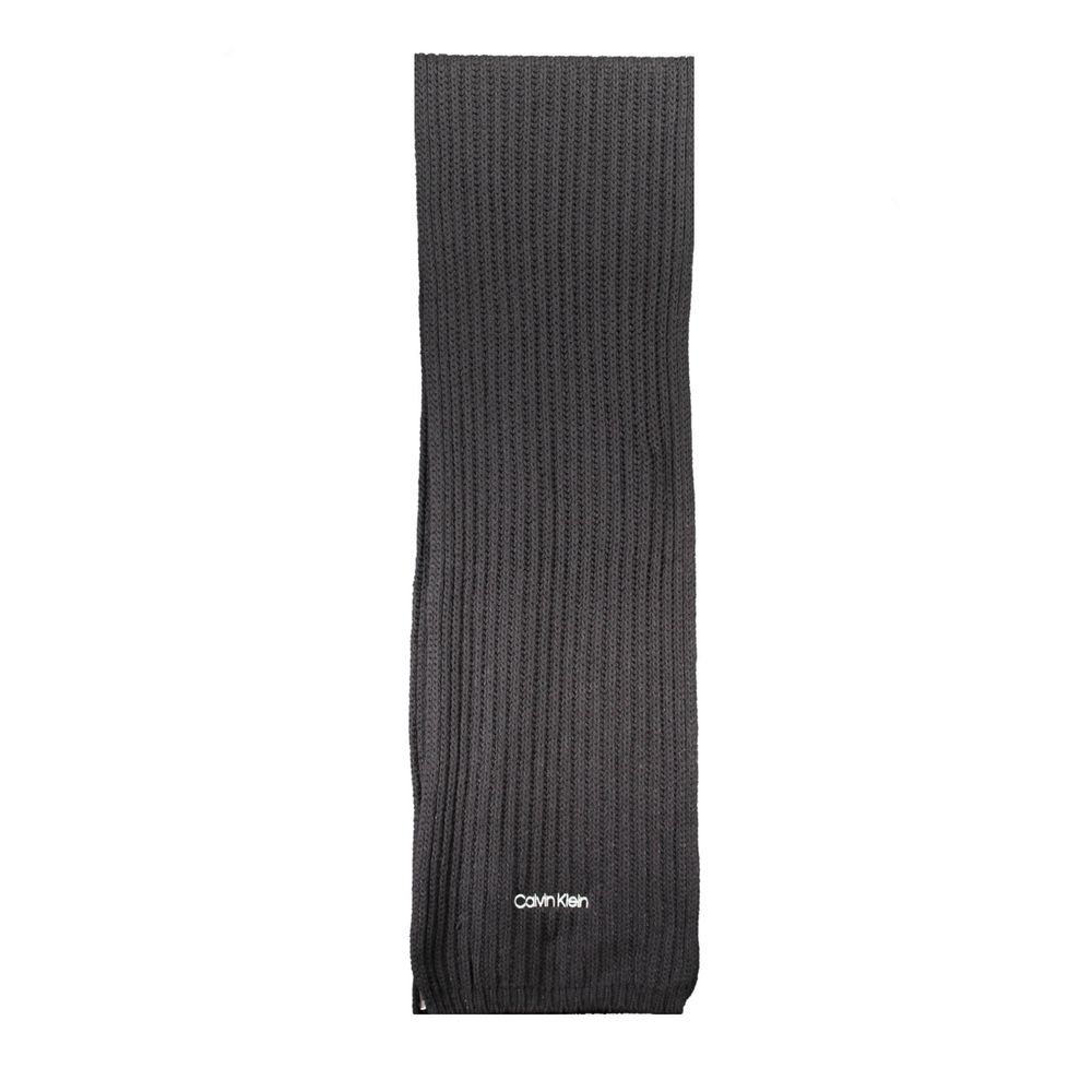 Calvin Klein Black Cotton Scarf - ACCEXO