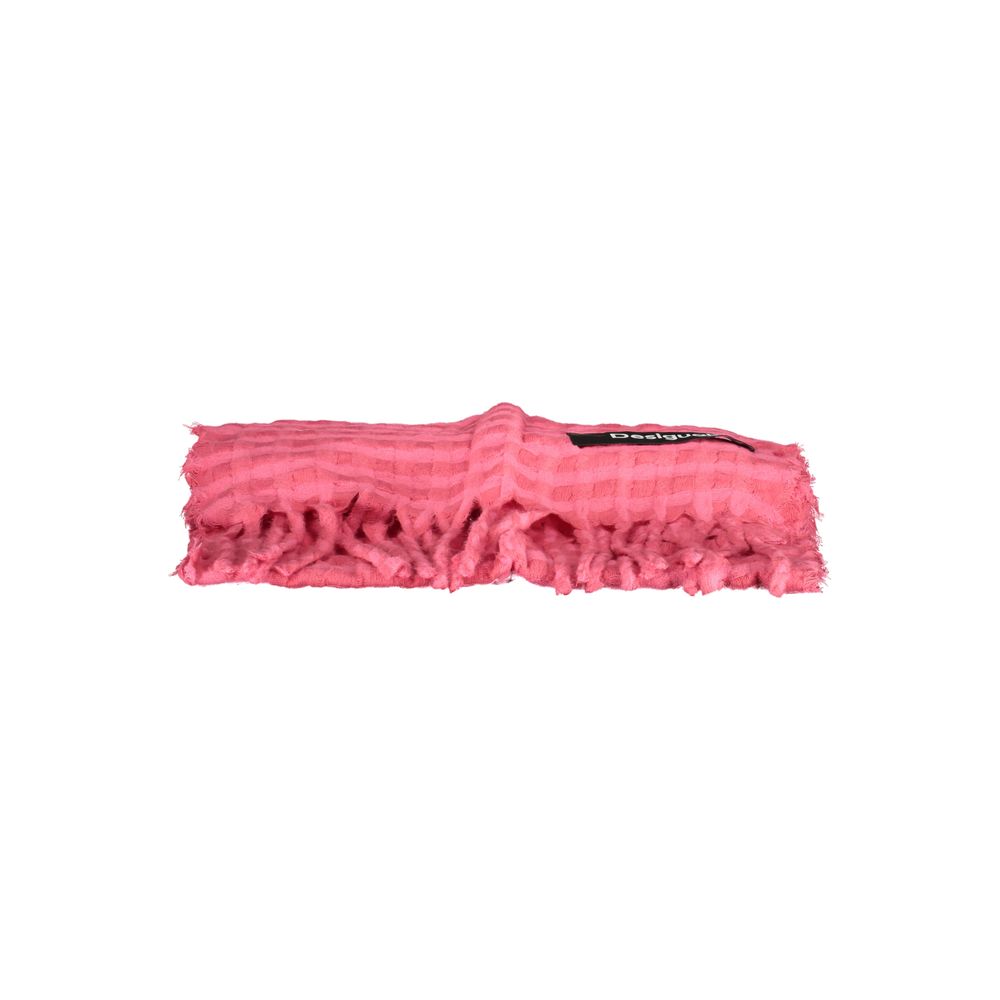 Desigual Pink Polyester Scarf - ACCEXO