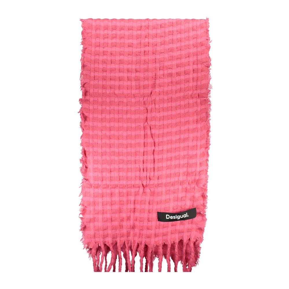 Desigual Pink Polyester Scarf - ACCEXO