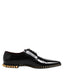 Dolce & Gabbana Black Leather Studded Derby Men Dress Shoes - ACCEXO