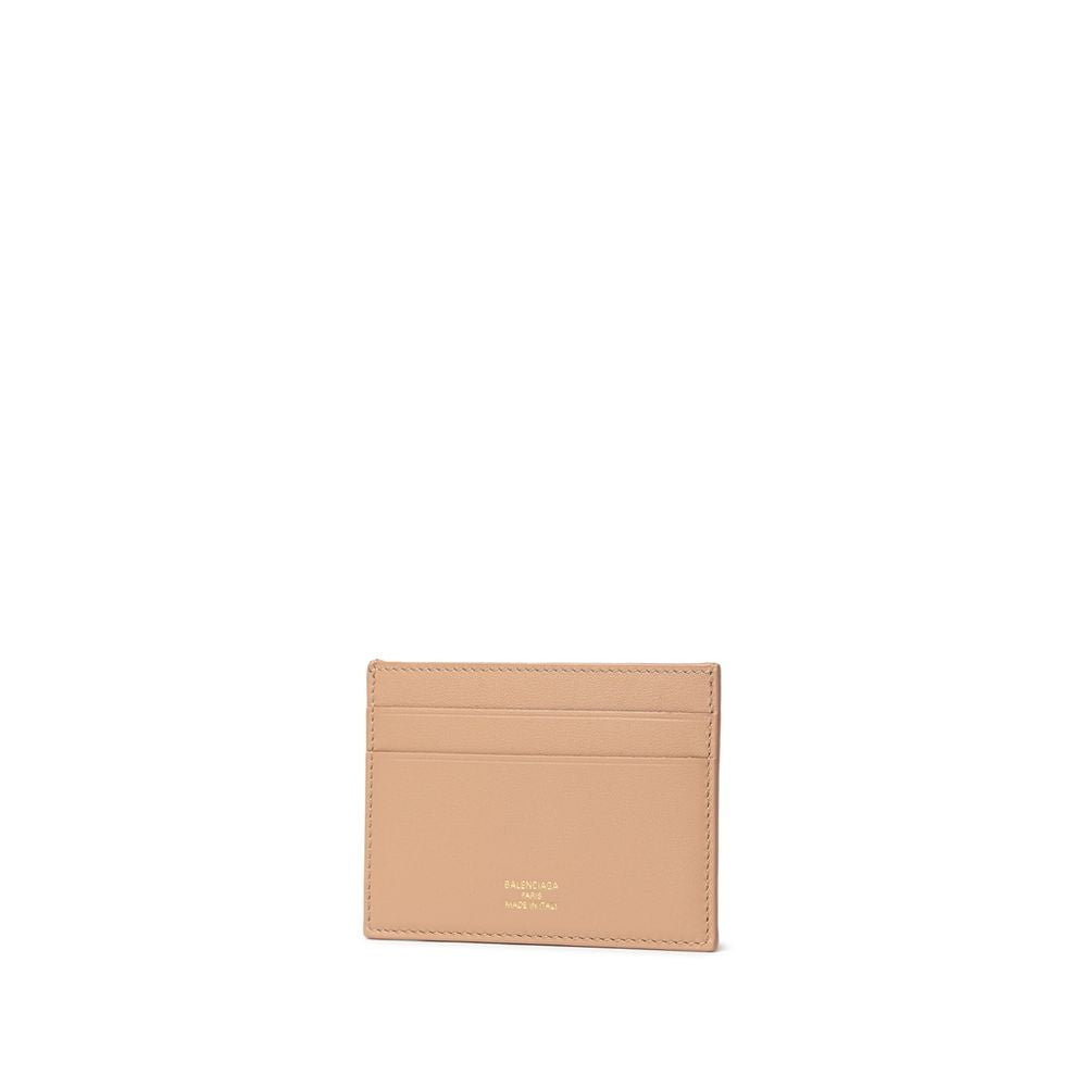 Balenciaga Beige Leather Cardholder - ACCEXO