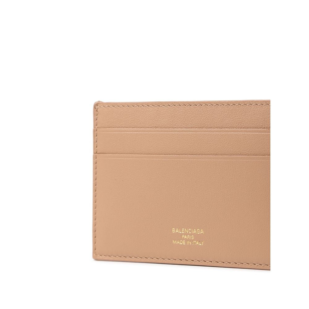 Balenciaga Beige Leather Cardholder - ACCEXO