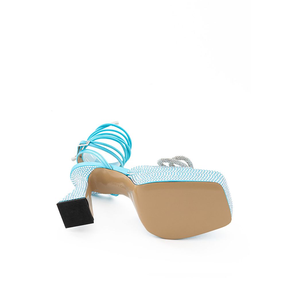 MACH & MACH Blue Leather Platform - ACCEXO