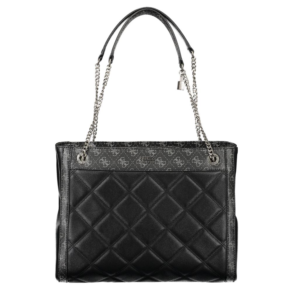 Guess Jeans Black Polyethylene Handbag - ACCEXO