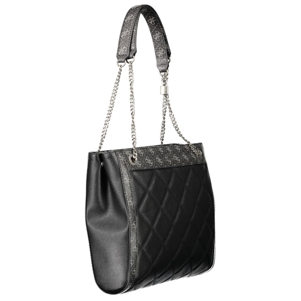 Guess Jeans Black Polyethylene Handbag - ACCEXO