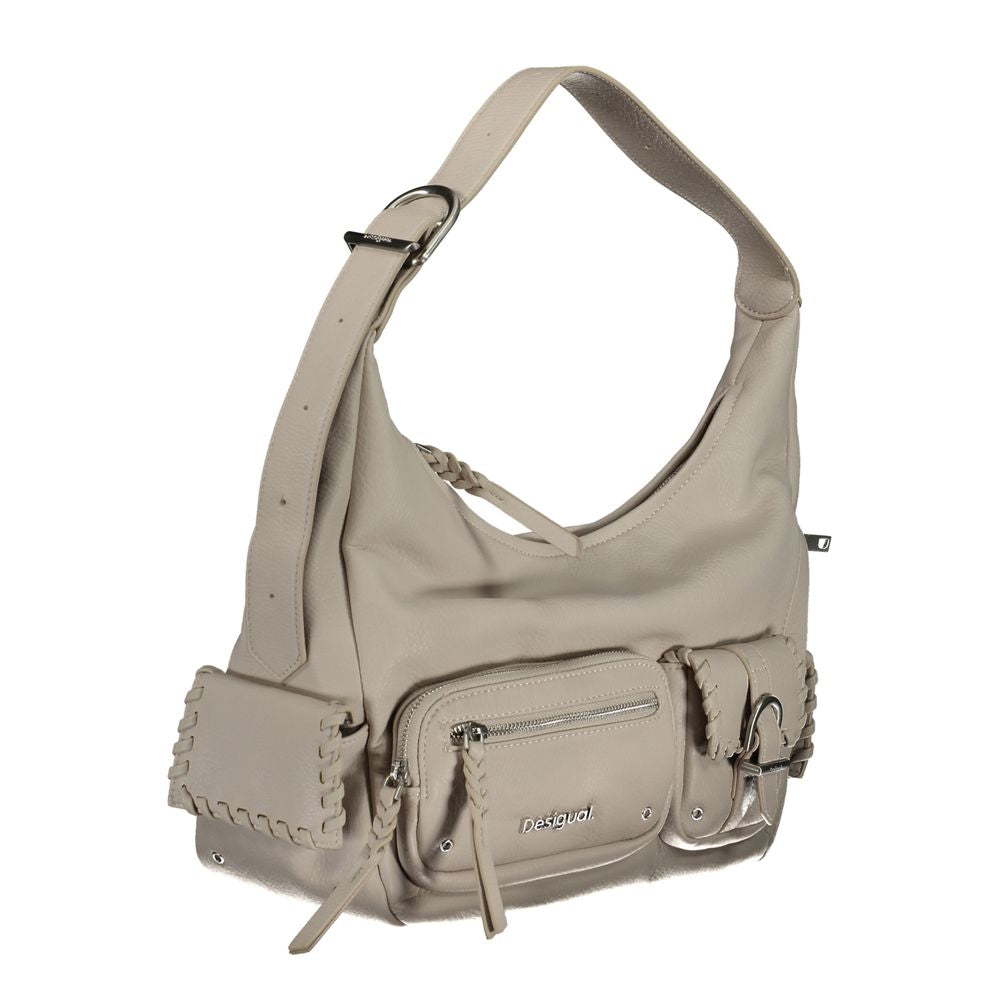 Desigual White Polyethylene Handbag - ACCEXO
