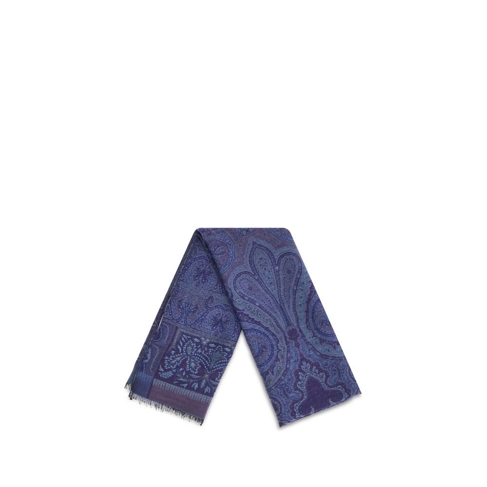 Etro jacquard wool and silk Scarf - ACCEXO