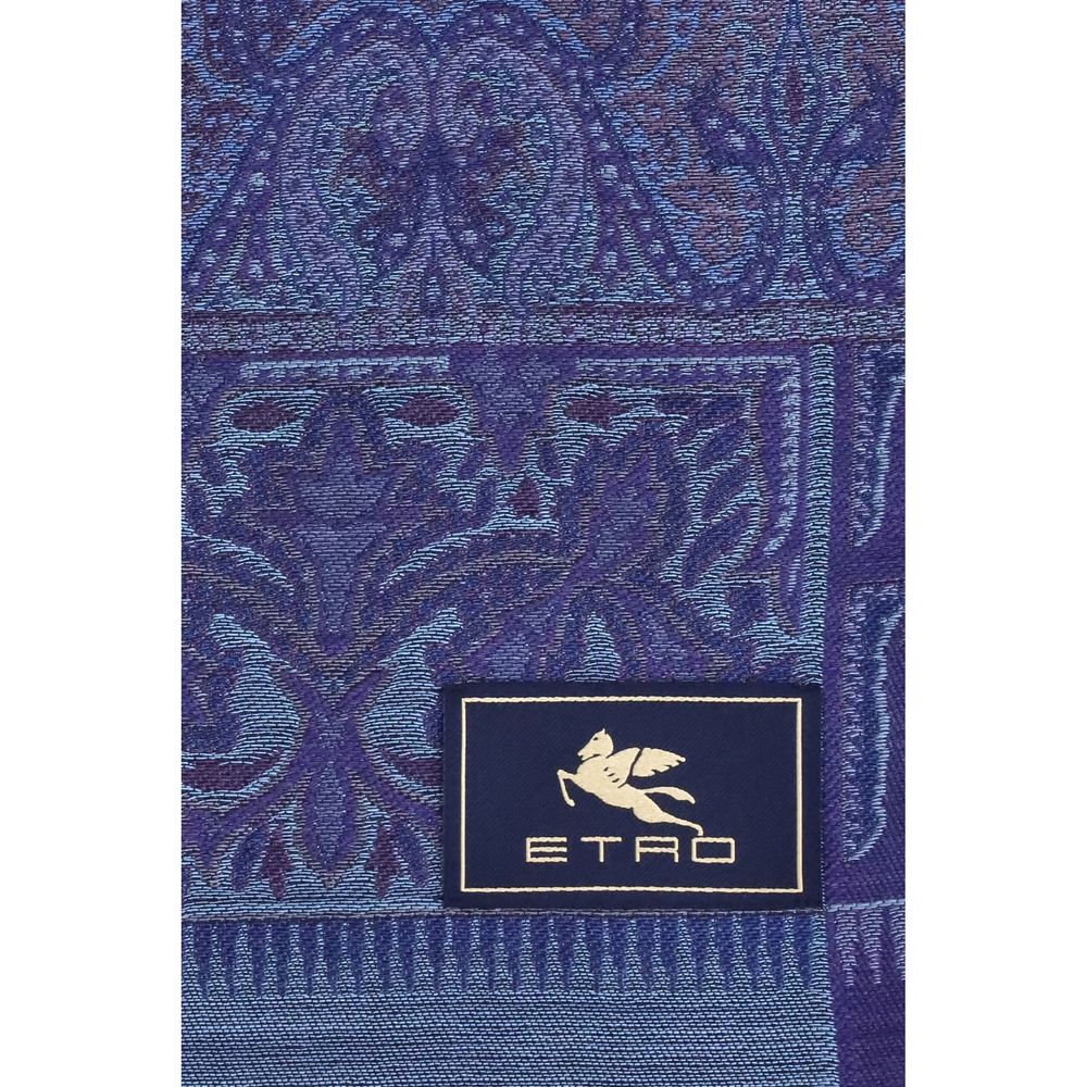 Etro jacquard wool and silk Scarf - ACCEXO
