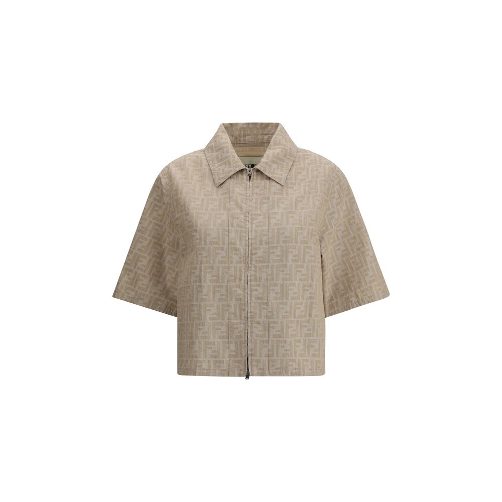 Fendi Chambray cropped Jacket - ACCEXO