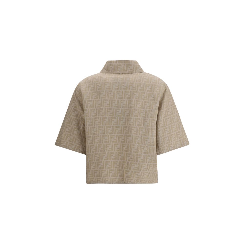Fendi Chambray cropped Jacket - ACCEXO