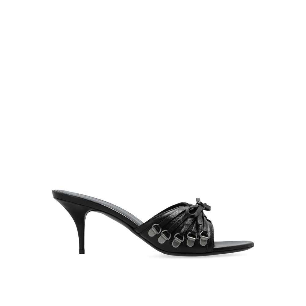 Balenciaga Cagole 70 Leather Sandals - ACCEXO