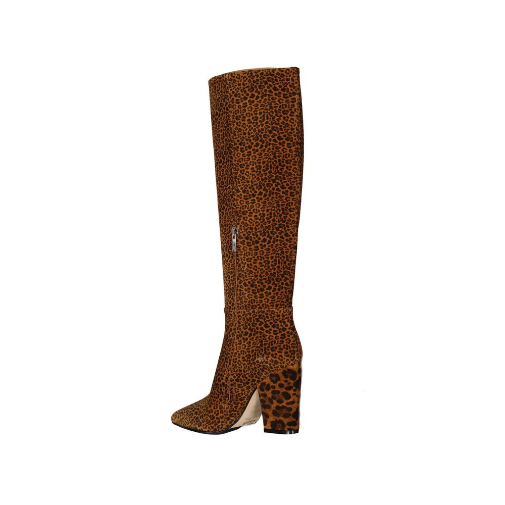 Sergio Rossi Leopard-Print Leather Boots - ACCEXO