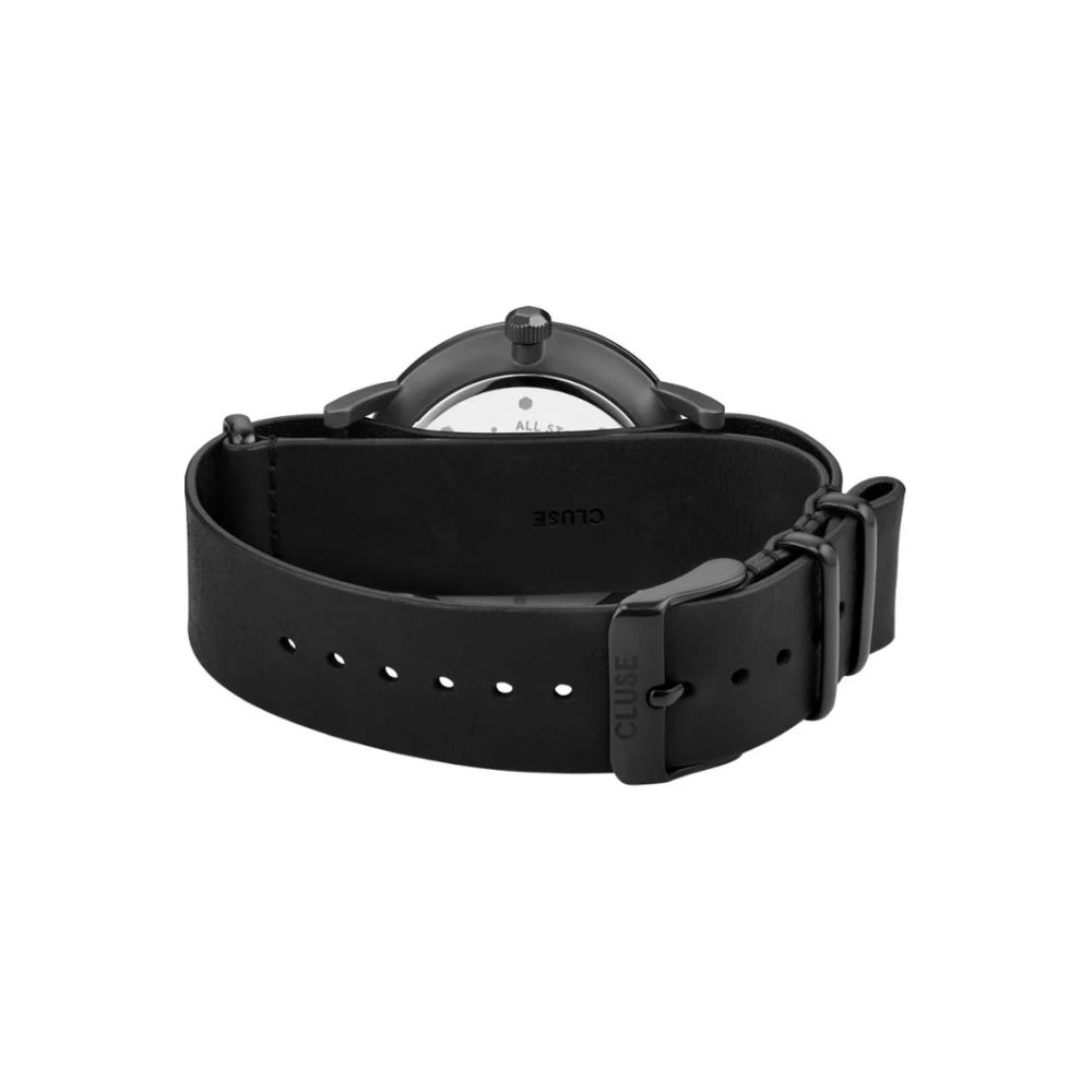 Cluse Black Leather Watch - ACCEXO