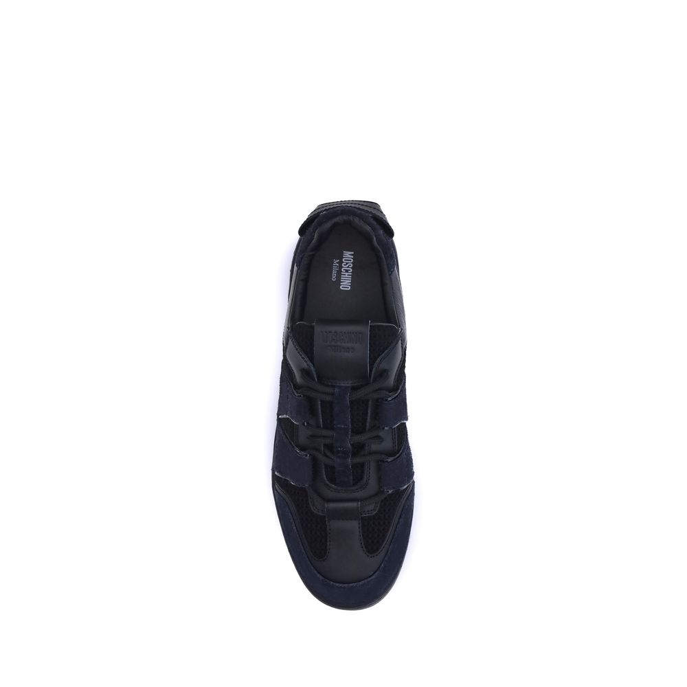 Moschino Leather and mesh Sneakers - ACCEXO