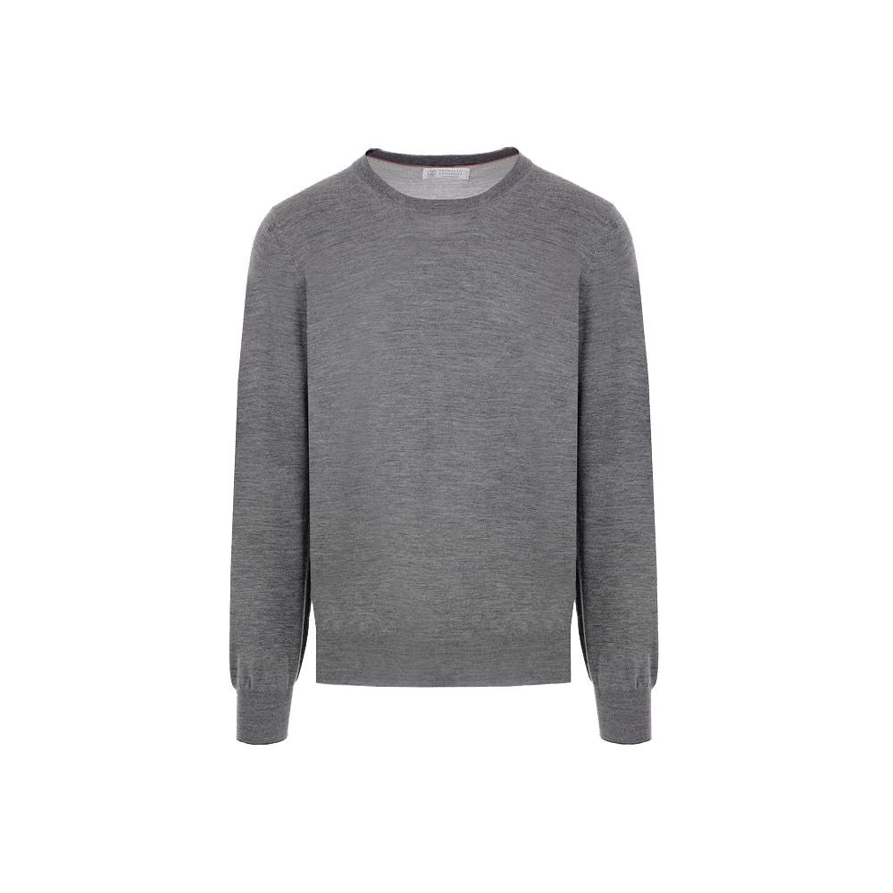 Brunello Cucinelli Gray Cashmere Sweater - ACCEXO