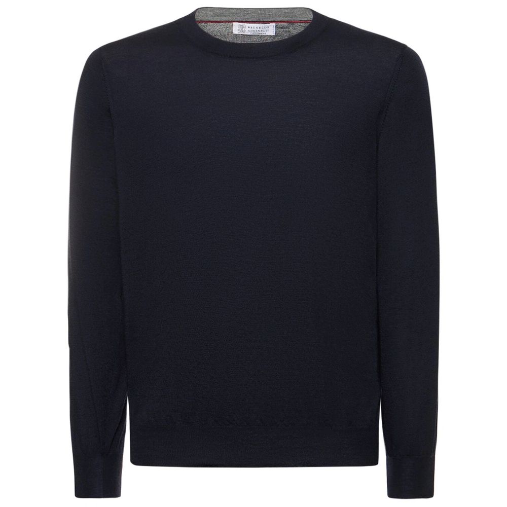 Brunello Cucinelli Blue Cashmere Sweater - ACCEXO
