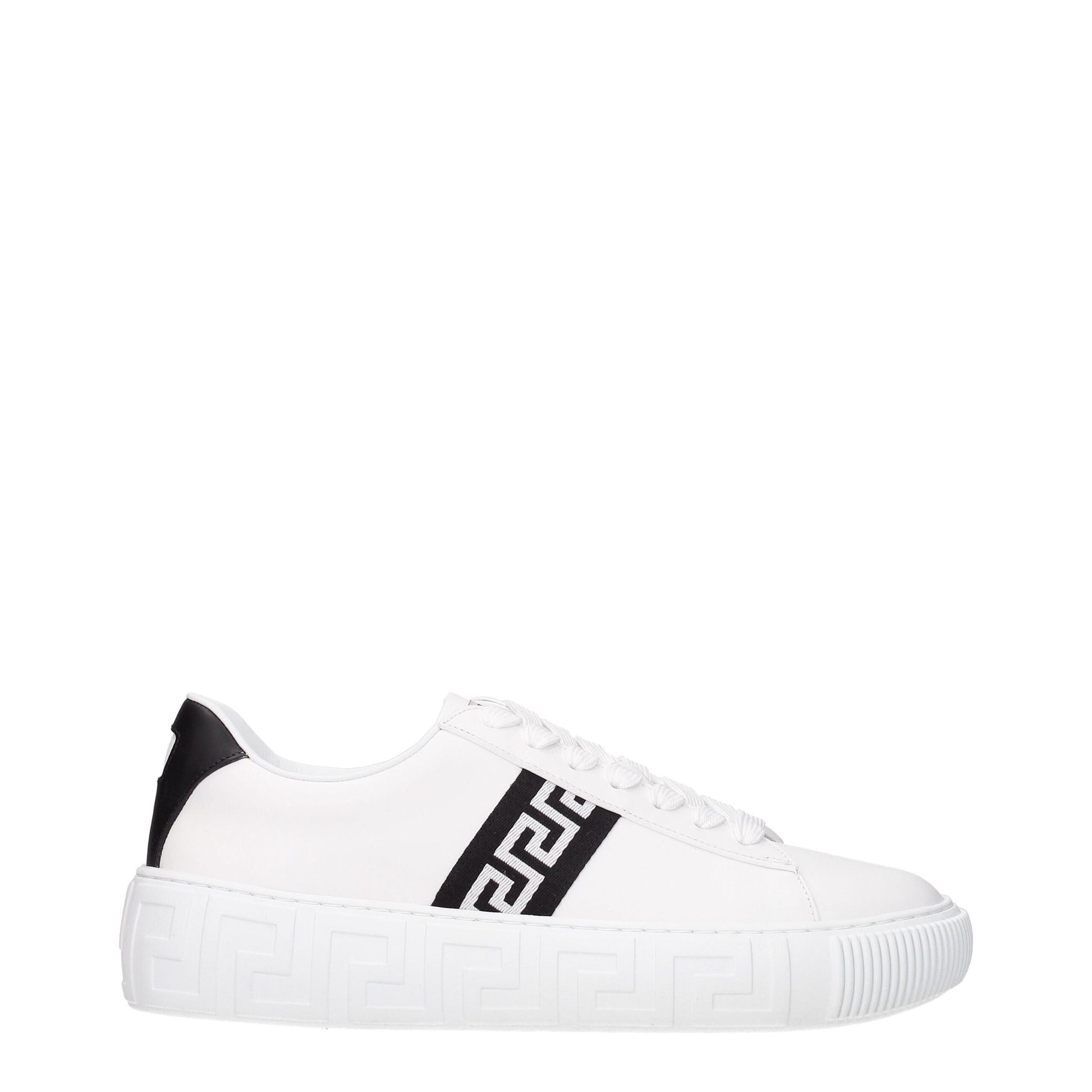 Versace White Leather Sneakers - ACCEXO