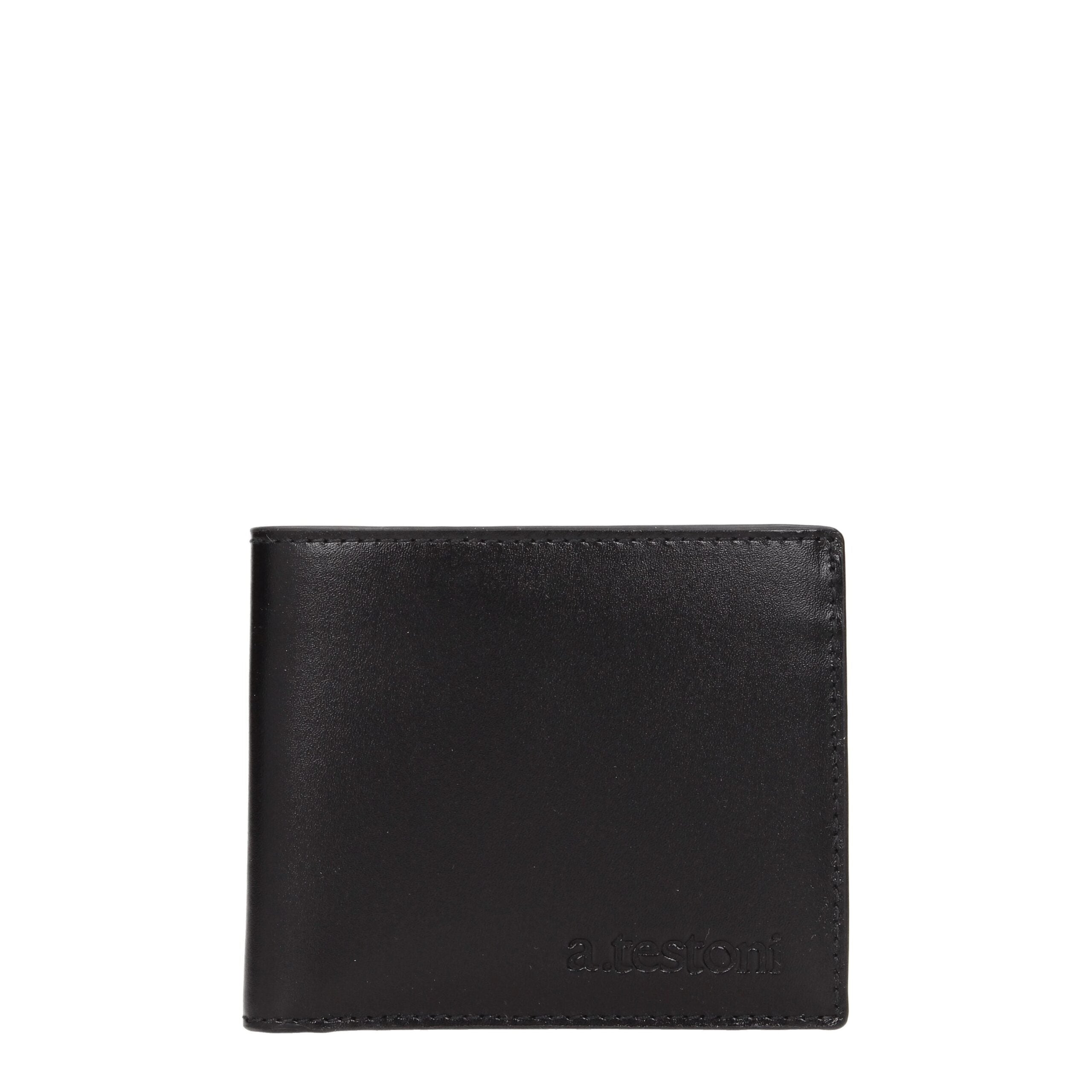 Testoni Black Leather Wallets - ACCEXO
