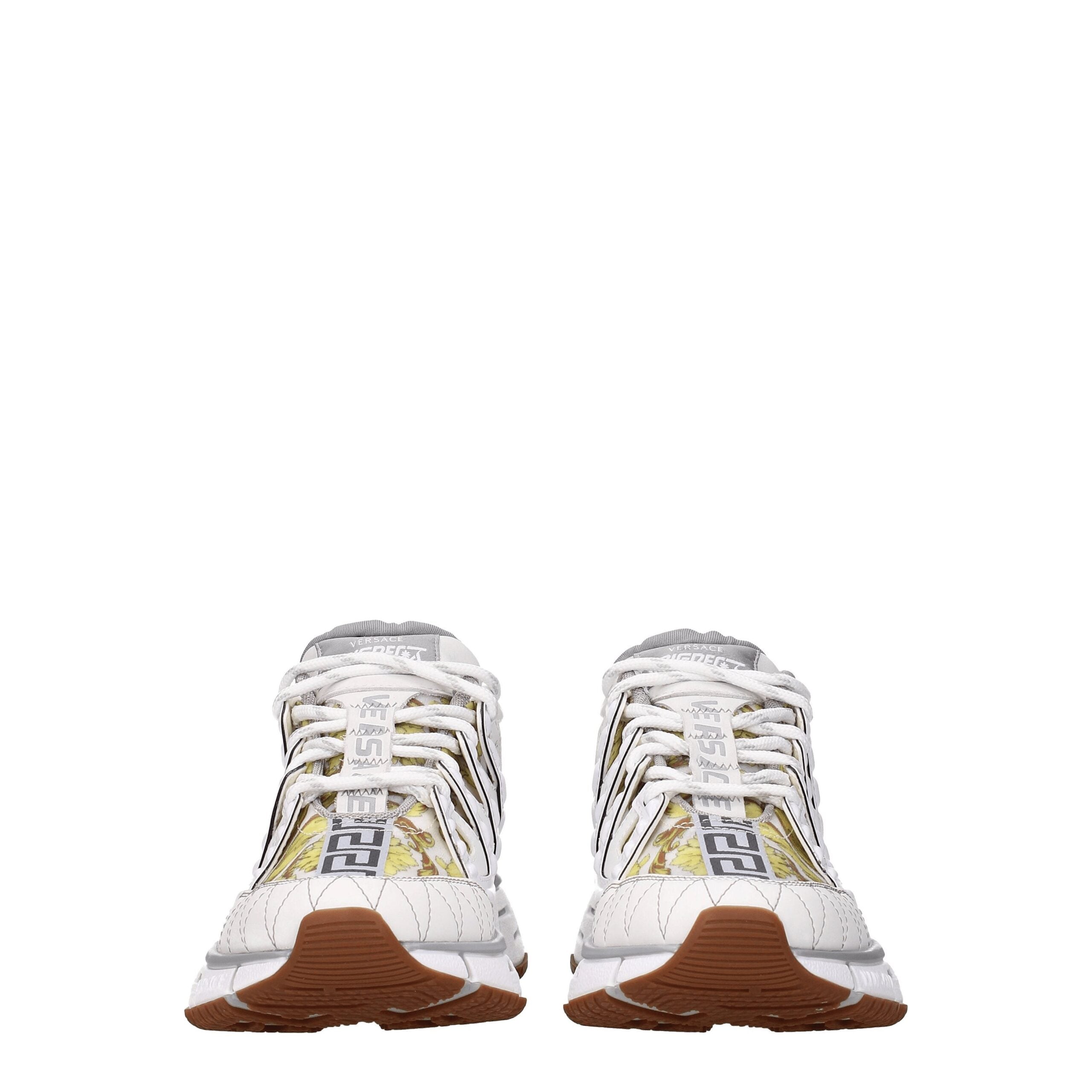 Versace White Leather Sneakers - ACCEXO
