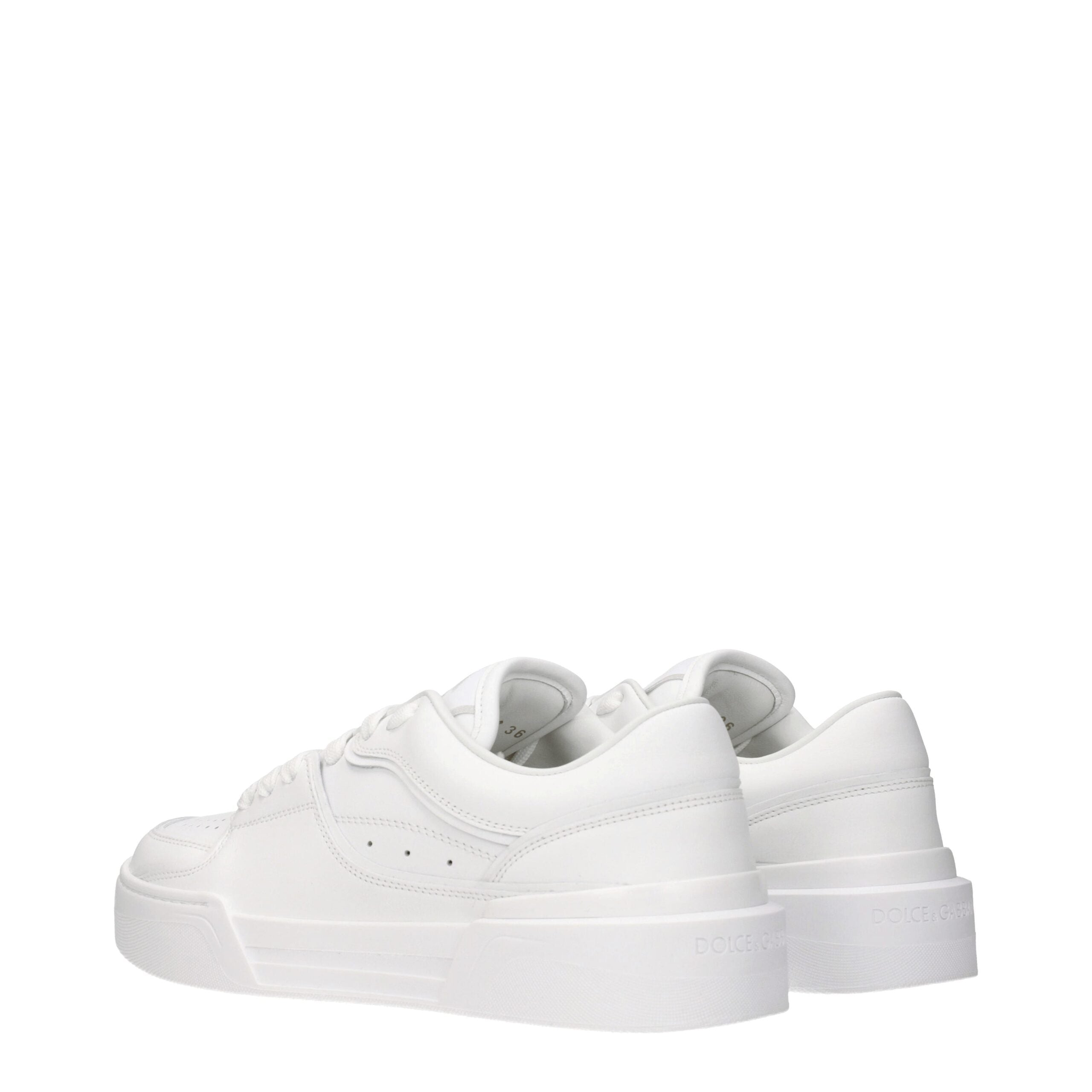 Dolce & Gabbana White Leather Sneakers
