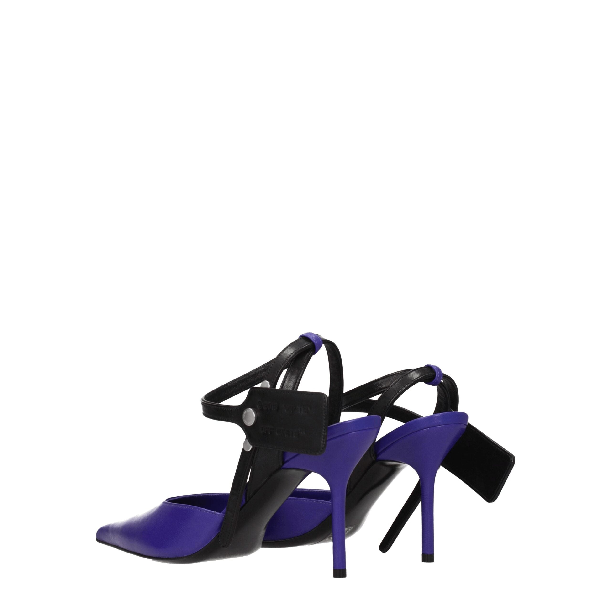 Off-White Purple Leather Sandal