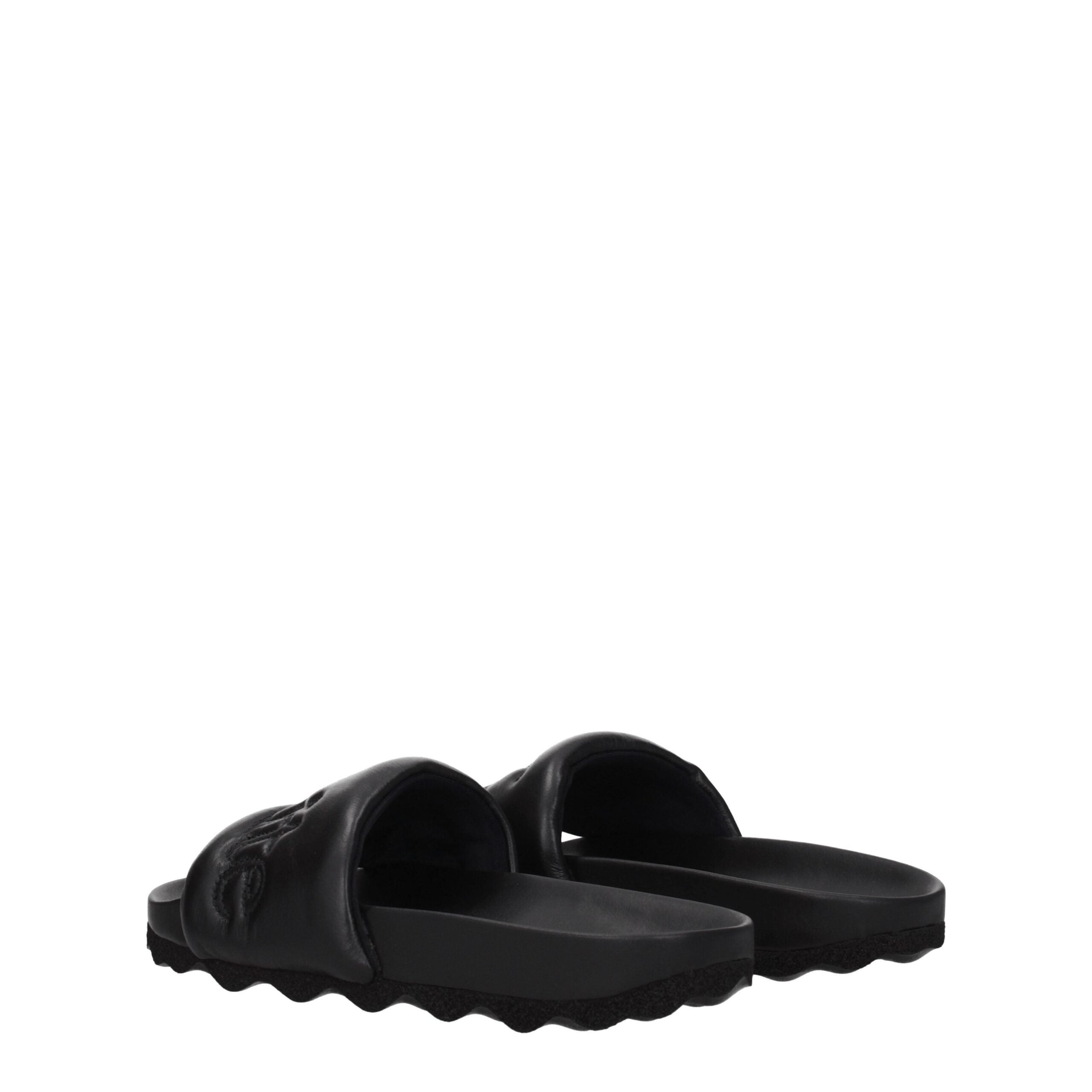 Off-White Black Leather Slipper