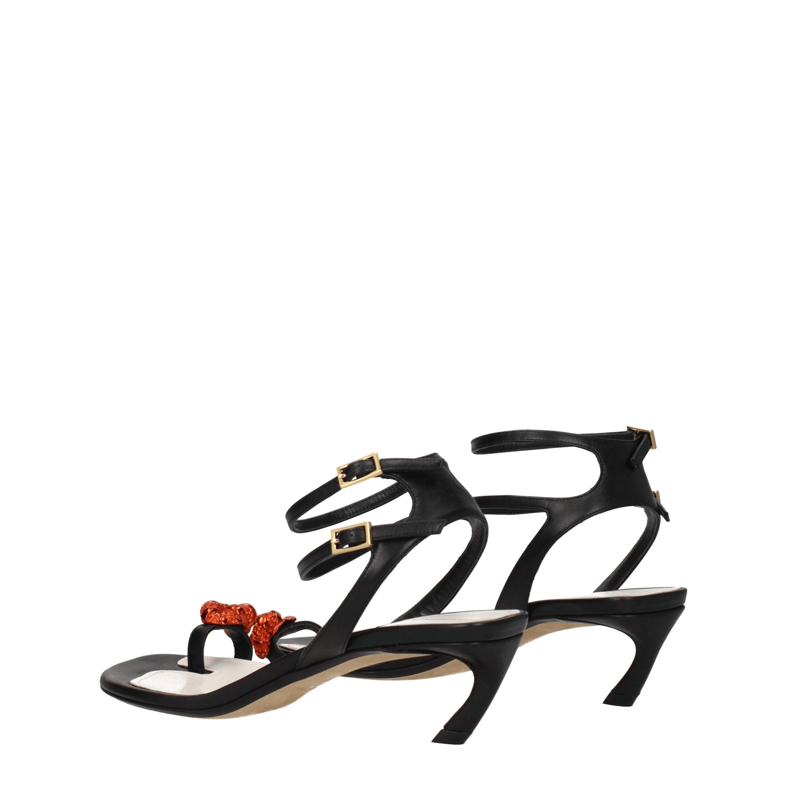 Lanvin Black Leather Sandal